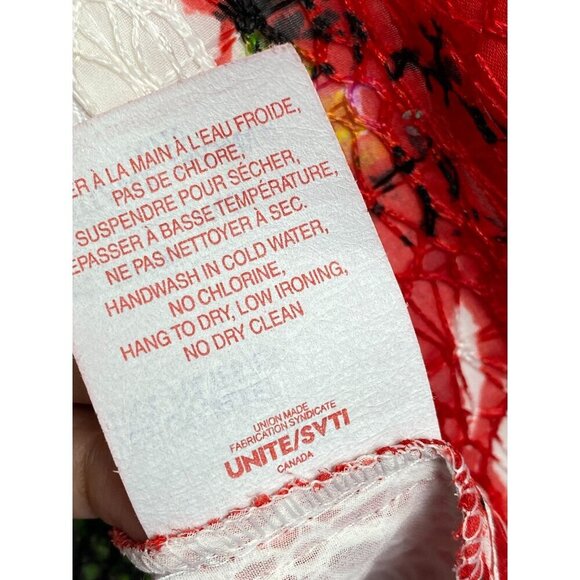 Joseph Ribkoff Floral Top Blazer Set size 12 Lace Lightweight Red Green Full Zip - Picture 5 of 16